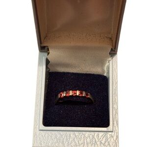 Lovely Stackable Sterling Silver 925  Ruby CZ  Stacking Gemstone Ring